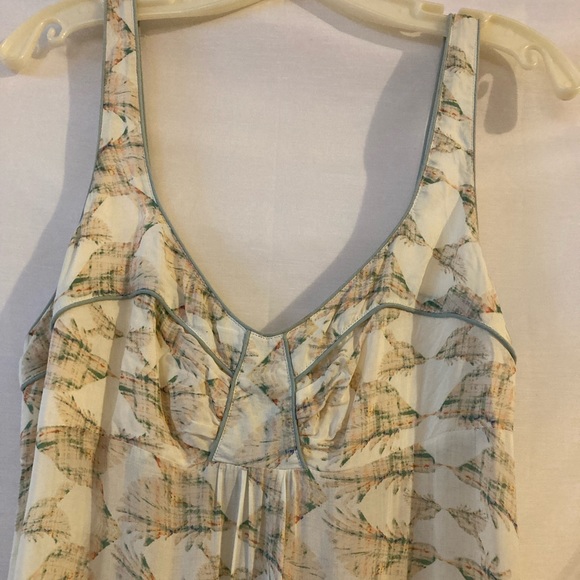 Free People Love Birds Ruffle Smock Back Flowy High Low Maxi Long Dress Sz 8 - Picture 2 of 6